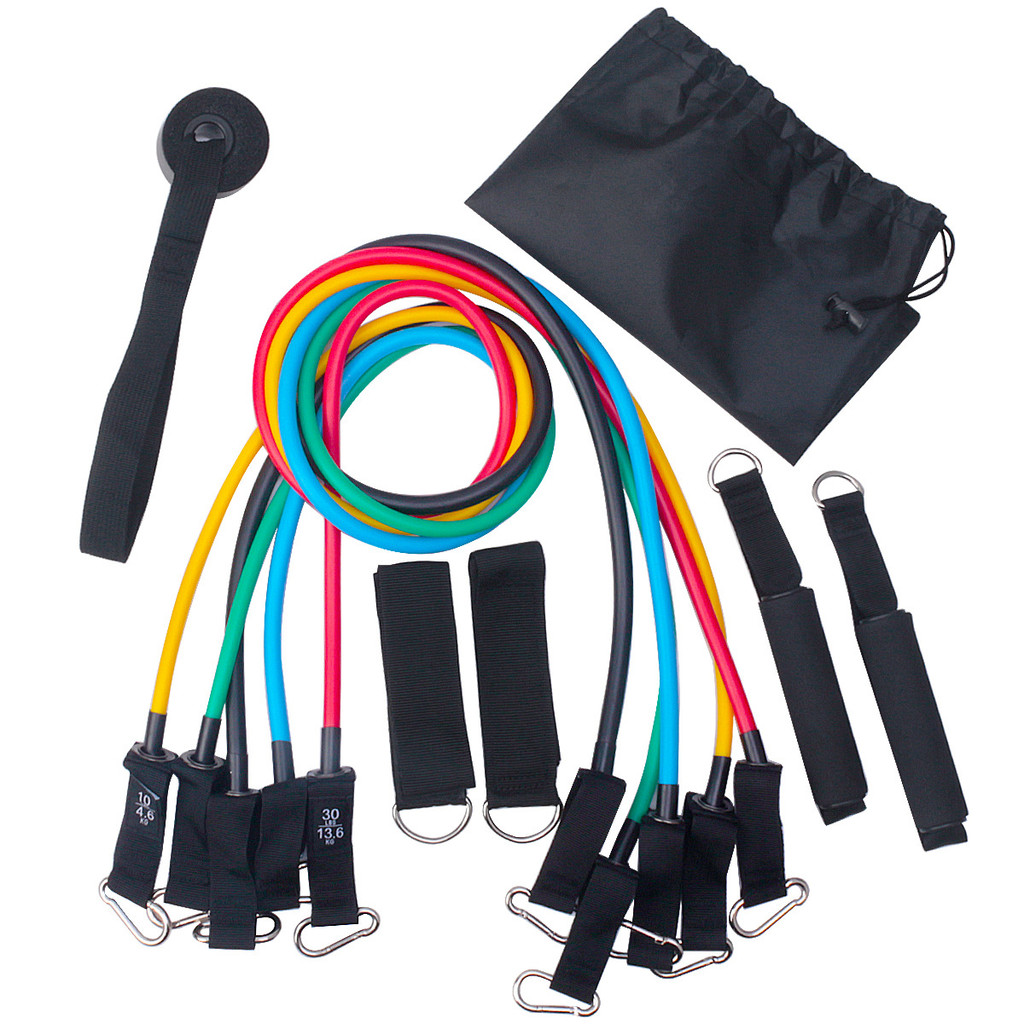 TPE with Label11Resistance band set, multifunctional resistance rope, latex resistance band, hoist h