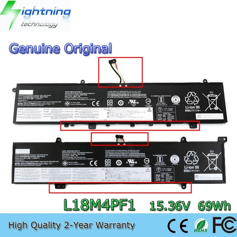 ใหม่ L18M4PF1 15.36V 69Wh แบตเตอรี่แล็ปท็อปสําหรับ Lenovo Ideapad โยคะ S740 C940 15IRH 81TE L18D4PF1
