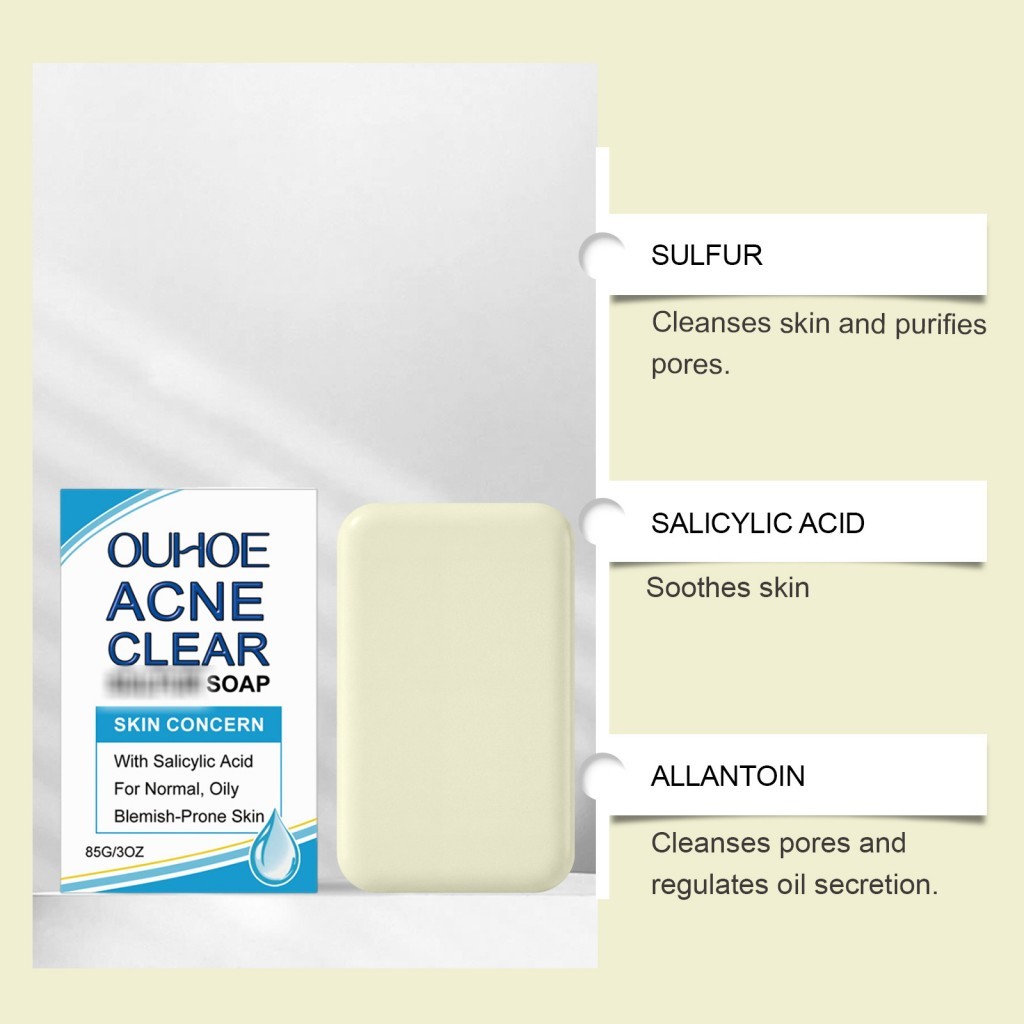 85G Mild Moisturizing Body Bar Soap ทําความสะอาดรูขุมขนอย่างล้ําลึกสําหรับทุกสภาพผิว