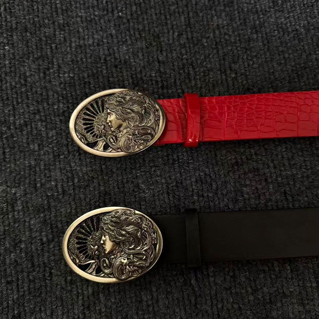 Miracle Series < Medusa สามมิตินูน Distressed Unisex Belt vintage vintage Belt% P260720