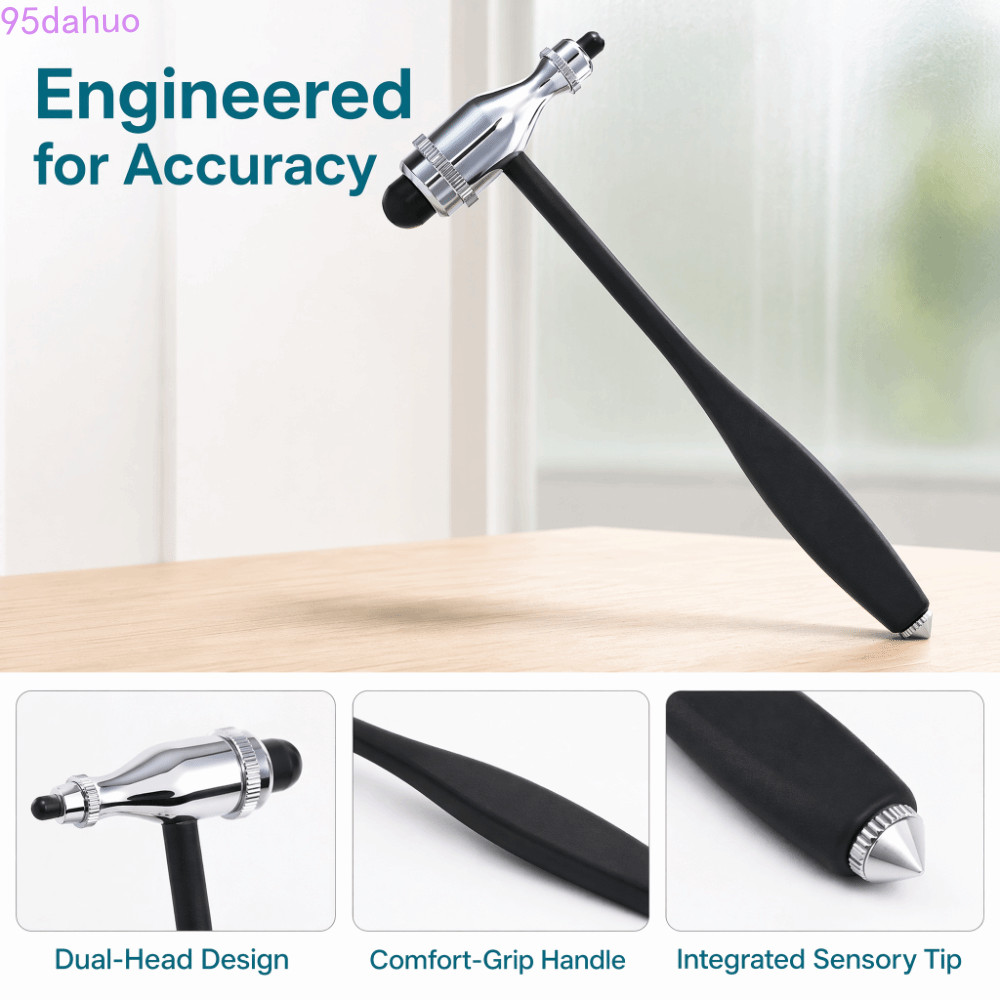 DAHUO Percussor วินิจฉัย, Reflex Respond สีดํา Neurlogical Reflex Hammer, มัลติฟังก์ชั่นร่างกายผ่อนค
