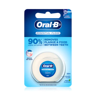 Oral-B Dental Floss Mint 50m ออรัลบี ไหมขัดฟัน เอสเซนเชียลฟรอส 50 เมตร.