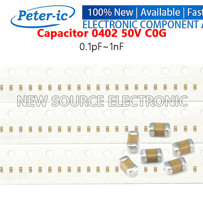 (50 ชิ้น) 0402 SMD 50V C0G ตัวเก็บประจุ 0.1pF-1nF 0.3pF 0.6pF 0.7pF 1pF 1.8pF 2.7pF 3.3pF 4pF 4.7pF 