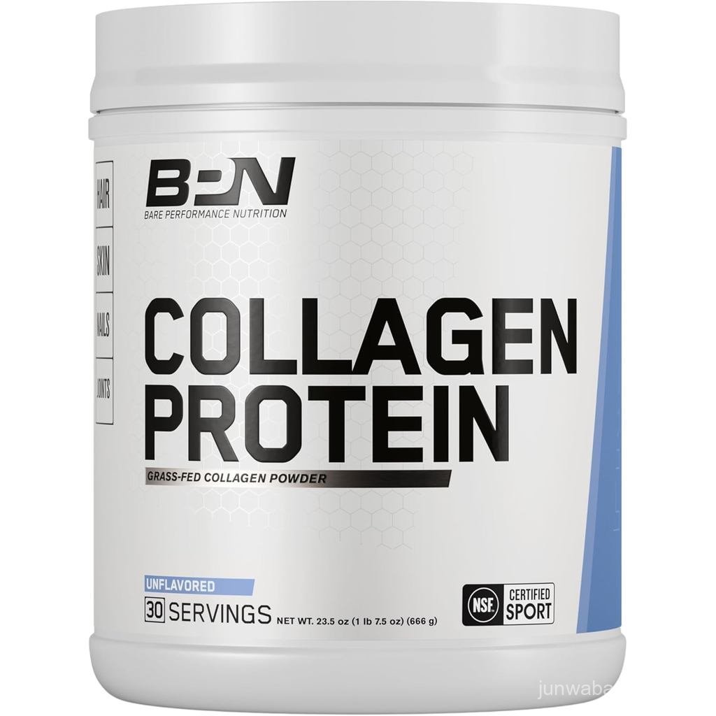 BARE PERFORMANCE NUTRITION BPN Collagen Protein GrassFed Bovine Collagen Peptides Unflavine