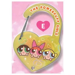 [BTF] Ready Stock Japan peanuts club Capsule Toy Powerpuff Girls Sparkling Buckle Love Lock Toy QM8B