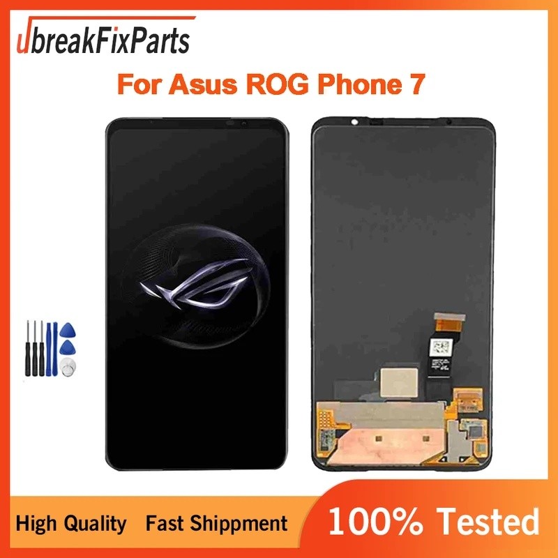 สําหรับ Asus ROG โทรศัพท์ 7 ROG 7 จอแสดงผล LCD หน้าจอสัมผัสแผง Digitizer สําหรับ Asus ROG โทรศัพท์ 7 ROG 7 เปลี่ยน