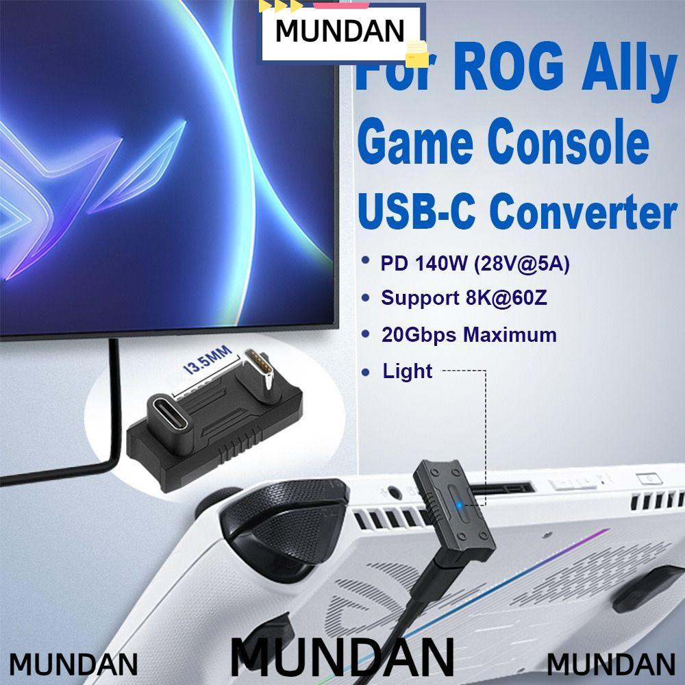 MUNDAN USB Type-C Converter, PD 140W Quick Charge 8K 60HZ OTG Adapter, Mini U รูปร่างการส่งข้อมูลหญิ