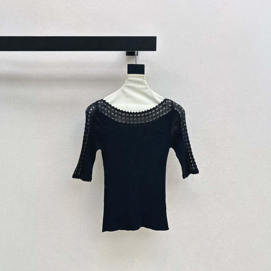 4YDE MM*U 26New spring and summer short-sleeve knitwear, casual, stylish, slim-fitting, and age-redu