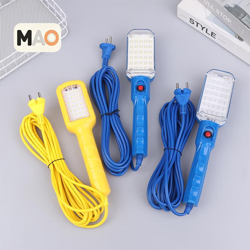[MT] ไฟฉายเวิร์คช็อป 7W 30LED พร้อมแม่เหล็ก 220V ไฟทํางานโรงรถมือถือซ่อมโคมตรวจสอบพร้อมสายไฟ 5M1PC