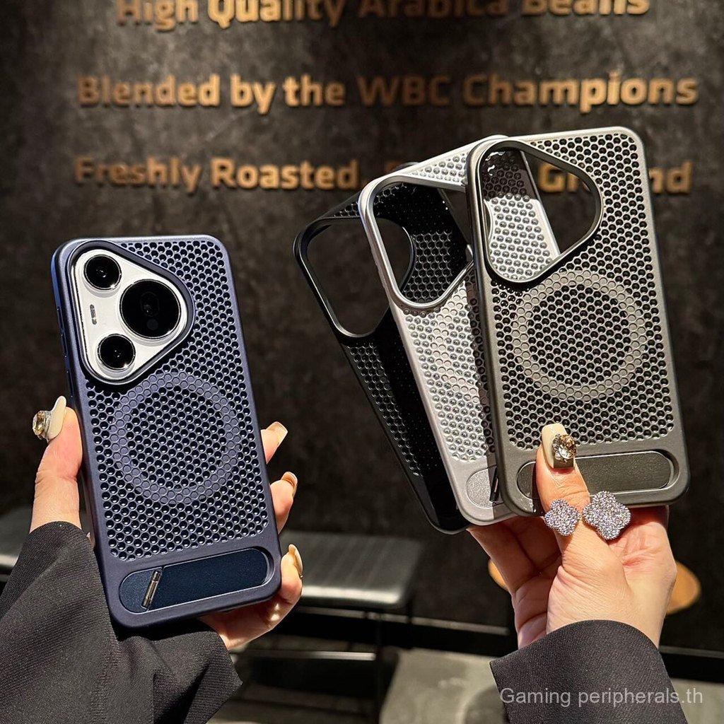 High-End Breathableกระจายความร้อนแม่เหล็กที่มองไม่เห็นวงเล็บพับเหมาะสําหรับHuawei Pura70ProMate70Pro