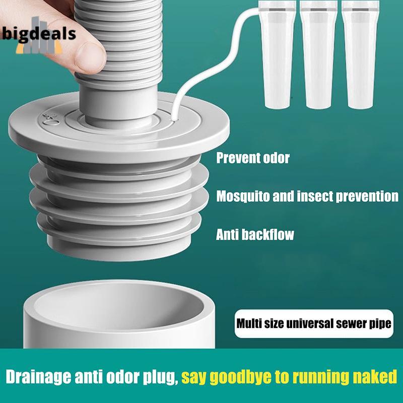 Blossom Bazaar ท่อระบายน้ําท่อ Anti-กลิ่น Seal Plugging ฝาครอบอ่างล้างหน้าชั้นท่อระบายน้ํา Deodorization ซิลิโคน Core Down Anti-แมลงทนทาน BB