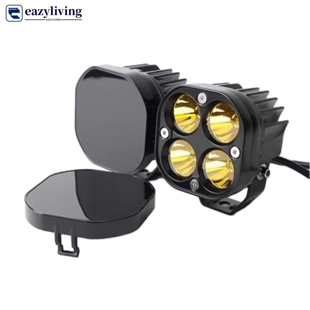 EAZYLIVING 3 นิ้ว LED Cube ทํางานฝาครอบกันฝุ่นสําหรับรถบรรทุก Pods หมอกขับรถโคมไฟ Amber สีดํา C7R1