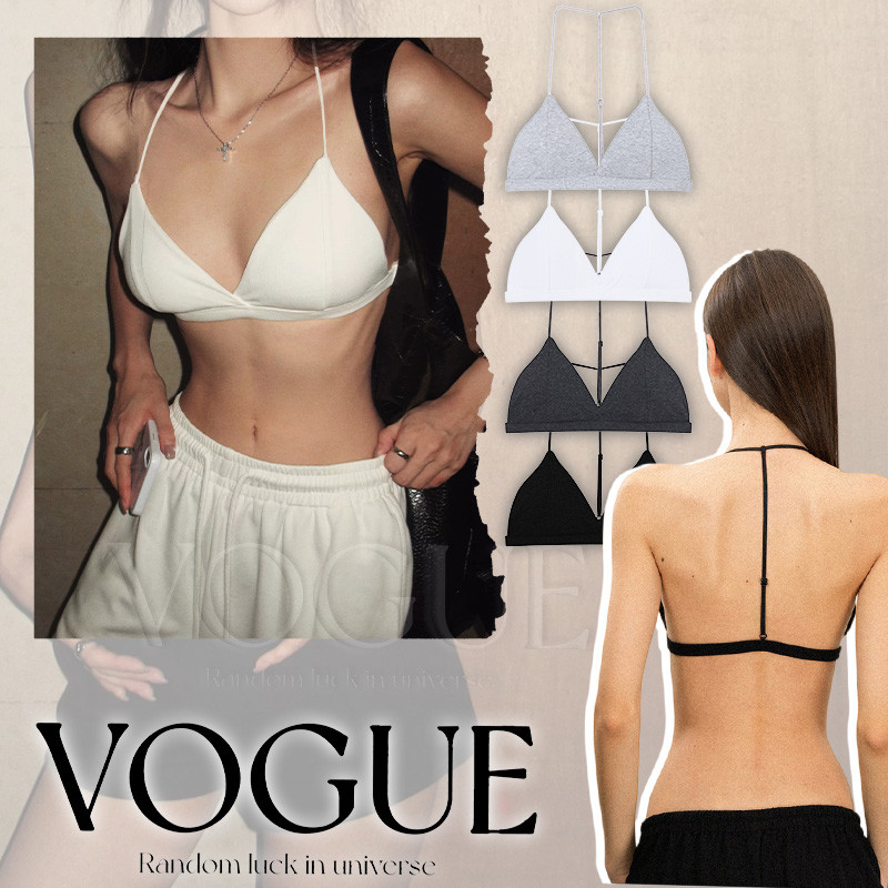 Vogue พร้อมส่ง สปร์อตบราไร้โครง ดีไซน์สามเหลี่ยมสำหรับสาวๆ มีฟองน้ำแบบบางเข้ากับทุกลุค (FY3056)
