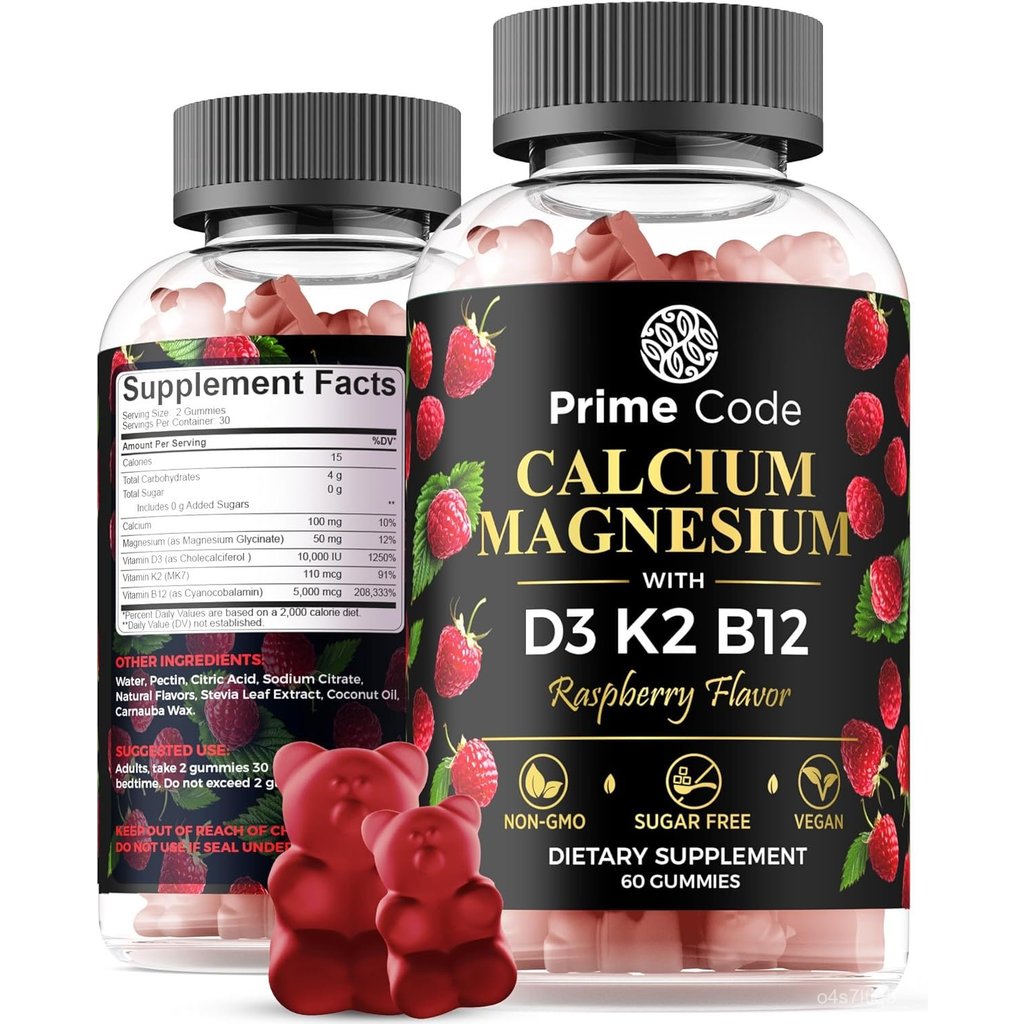 [   ] Calcium Gummies for Women & Men with Vitamin B12 Vitamin K2 & Vitamin D3 | Calcium Supplement 