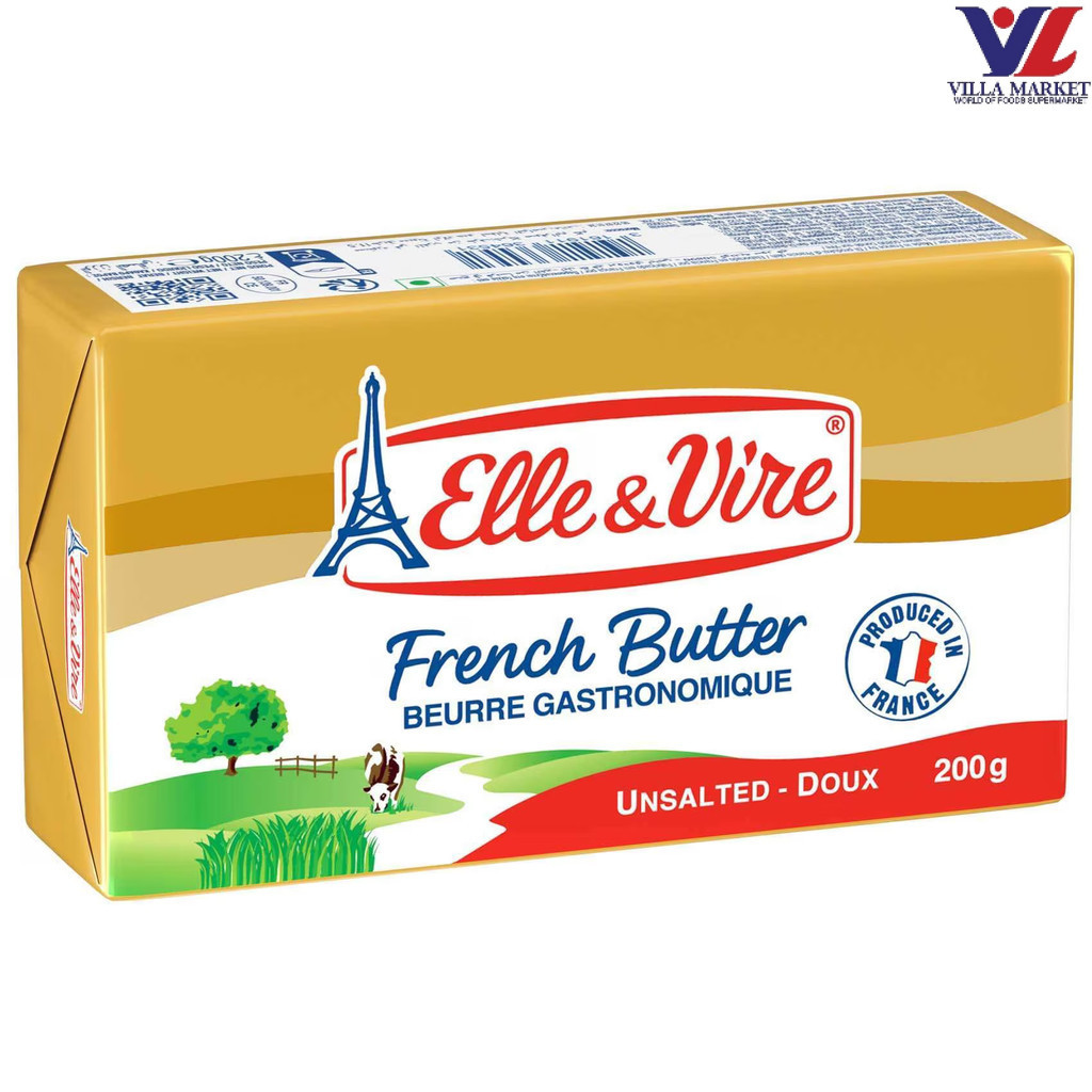 Elle&Vire Unsalted Buter 200G เอลเล่ แอนด์ วีร์ เนยชนิดจืด 200 กรัม