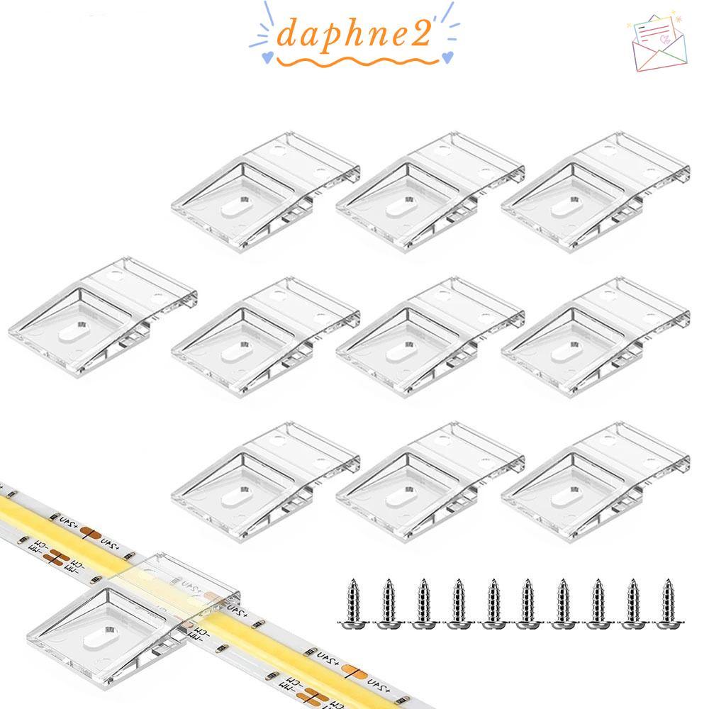 DAPHNES 10 มม.PCB LED Light Strip คลิป, WS2812B WS2811 Light Strip Clamp คลิปพร้อมสกรู, สายไฟหัวเข็ม