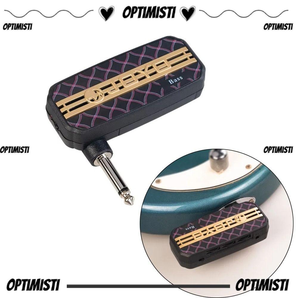 OPTIMISTI8E Bass Amp, เครื่องขยายเสียงหูฟังขนาดเล็กเสริม, เครื่องเล่น CD MP3 3.5 มม. เชื่อมต่ออินพุต