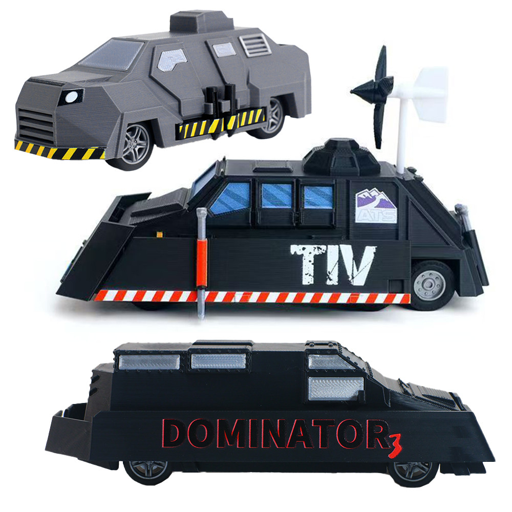 Tornado Interceptor Dominator 3 รถ Action Figure 3D พิมพ์ TIV2 Storm Chaser ATS รถ DIY Hobby สะสม