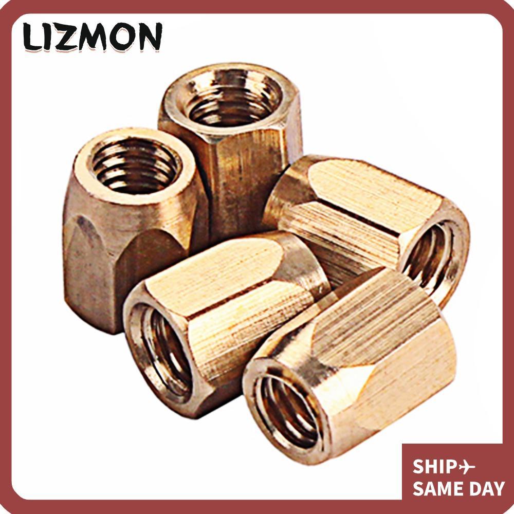 LIZMON 5 ชิ้น Truss Ends & Cross Bars Connectors Kit, Golden Metal Guitar Truss Nut, Premium Brass T