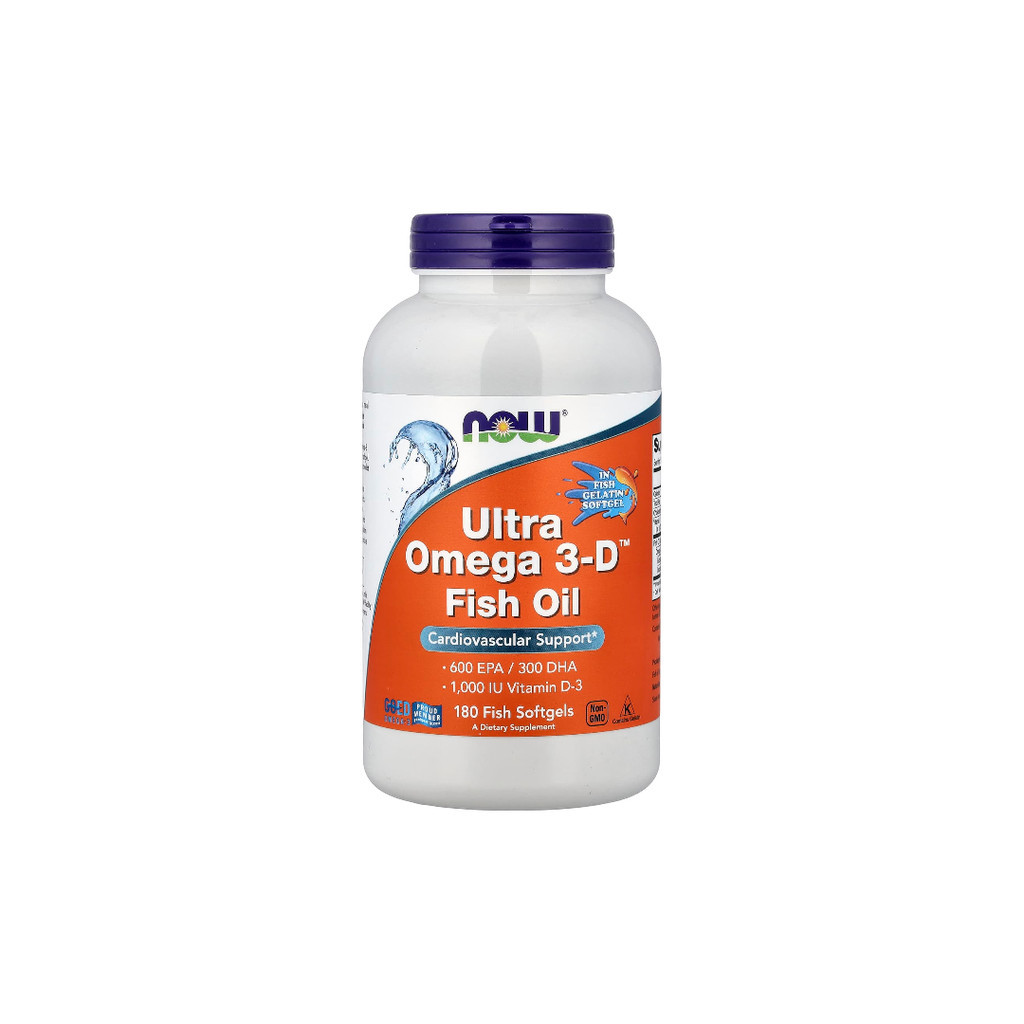 NOW Foods, Ultra Omega 3-D™ Fish Oil, 180 Fish Softgels