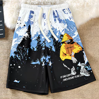 DK HOME กางเกงขาสั้นลำลองเเฟชั่น ลายใหม่ ยอดฮิต เอวยางยืด+เชือกผูก มี3 สีให้ได้เลือก เอวฟรีไซร์28-44 QC-DK8035