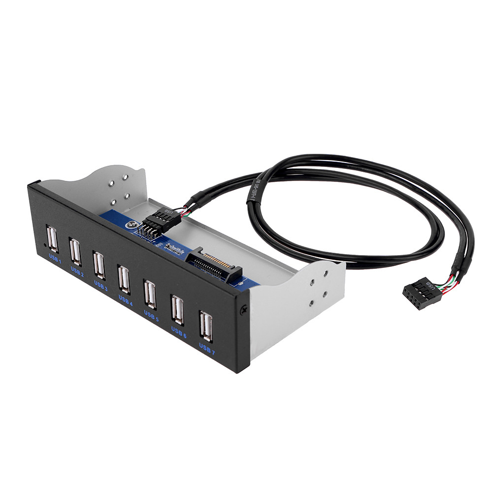 9 พินถึง 7 พอร์ต USB 2.0 Hub 5.25 นิ้ว CD-ROM Drive Bay CD ROM แผงด้านหน้า