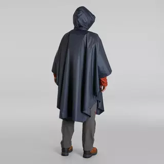 Decathlon Hiking Rain Poncho - Forclaz เสื้อปอนโชสำหรับเดินป่า Forclaz รุ่น Mt 100 รองรับเป้ขนาด 30 ลิตร - Blue