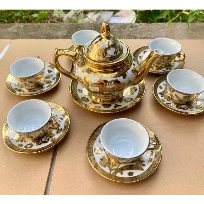 GOCHY TEA SET สําหรับ TEA, LUXURY ROYAL PATTERN TEA POT