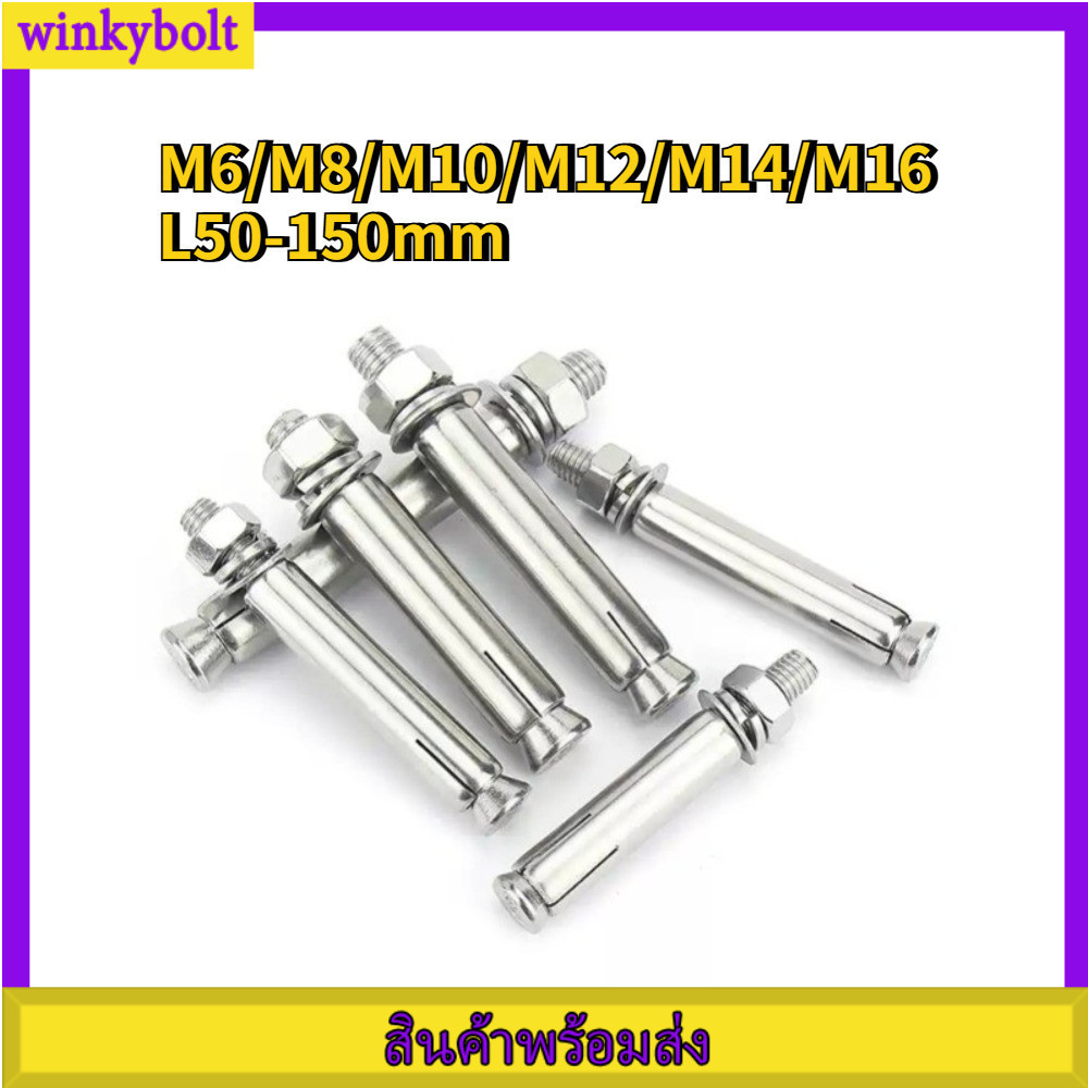 พุกสแตนเลส หัวเหลี่ยม สแตนเลส/พุกสแตนเลส เกรด 316/nuts & washers expansion screw bolts sus316/ M6/M8