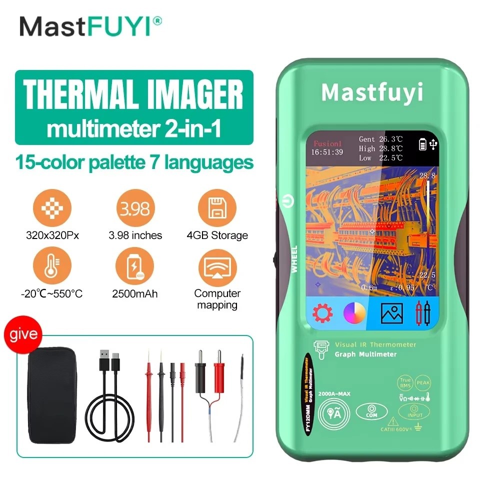 O0QM อุตสาหกรรม 320*320 Thermal Imager Circuit Board 3.98 นิ้วมัลติมิเตอร์ 20000 นับกล้องความร้อนสํา