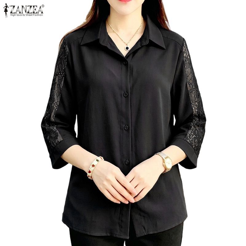 ZANZEA เสื้อเชิ้ตเกาหลีผู้หญิง