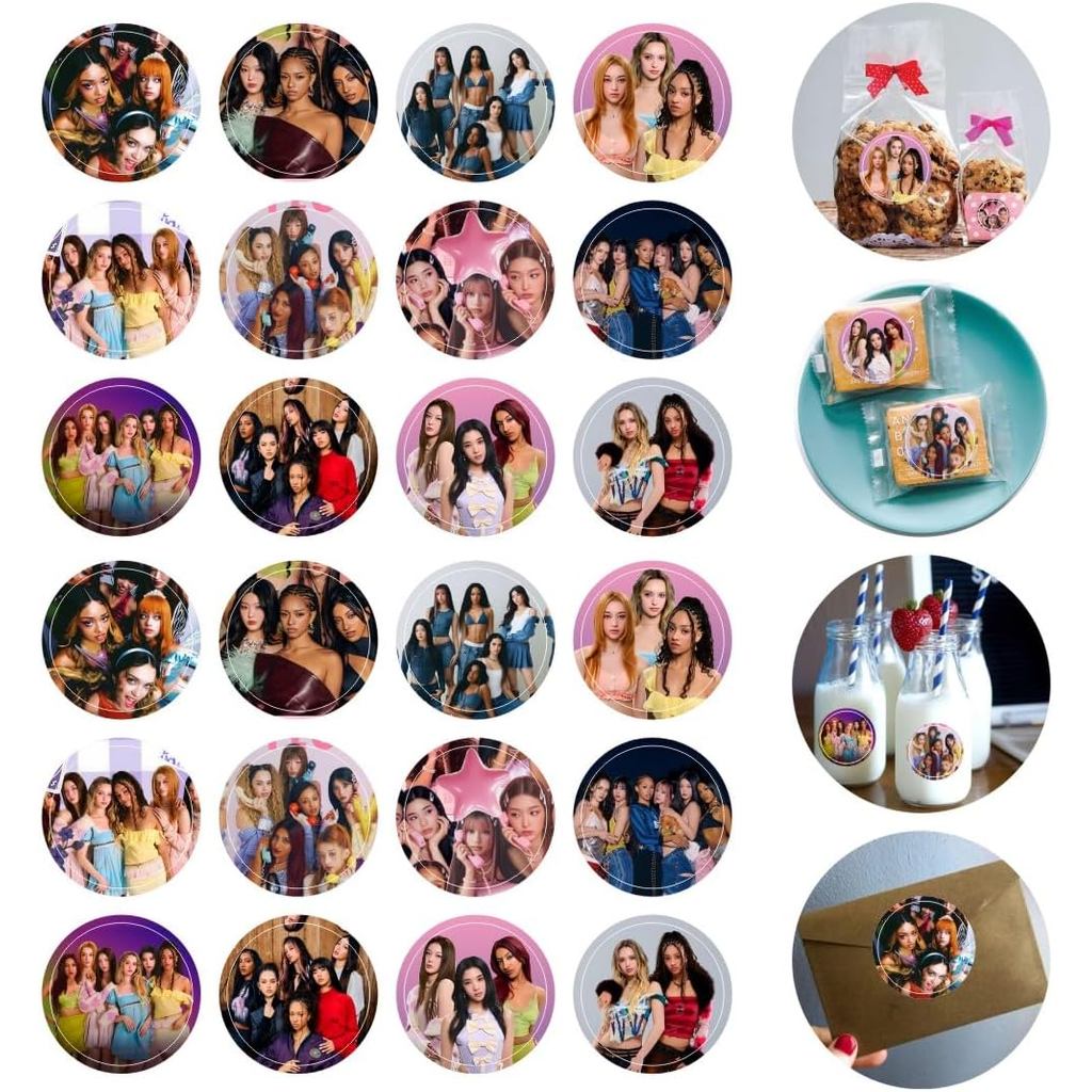 120 ชิ้น Katseye สติกเกอร์สําหรับเด็กอุปกรณ์งานเลี้ยงวันเกิดสําหรับ Katseye ตกแต่งวันเกิด -10 แผ่น