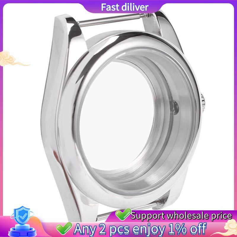 39 มม.สแตนเลสสตีลขัดเงา Sapphire Glass Fit NH35/NH35A NH36/NH35A การเคลื่อนไหว,โปร่งใสปกหลัง
