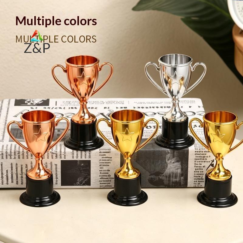 Z&P 2 Pa Golden Mini Trophies Star Design ฐาน Bla ที่ทนทานสําหรับเด็กประกวดพรสวรรค์รางวัลเกมวันเกิด 
