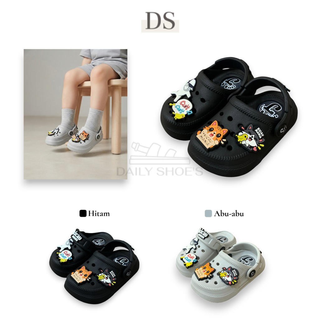 DS Sandals Kicau Mania Squeaky Sound Baim รองเท้าแตะสําหรับชาย Jibbitz ตัวการ์ตูน Viral ขนาด 18-23