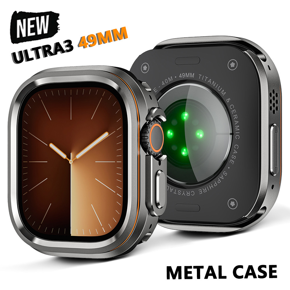 เคสโลหะผสมสุดหรูสำหรับ IWatch Ultra 3 2 1 49mm กรอบกันชนไม่มีกระจกสำหรับ IWatch 49mm เคสนาฬิกาอุปกรณ์เสริมฝาครอบป้องกัน