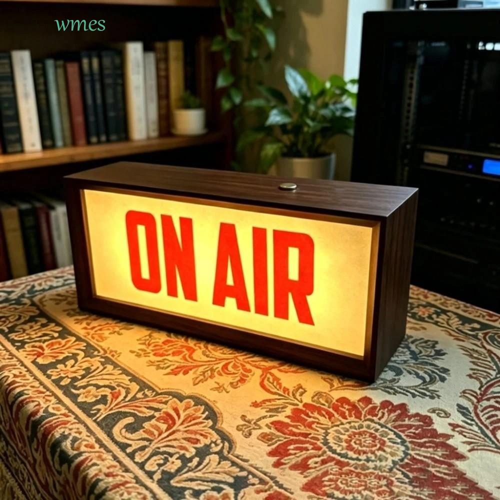 WMES1ZA กล่องไฟ LED, ปลั๊ก USB ติดผนังบนป้าย AIR, INDICATOR Desk Mount Light Up Design Broadcast On 