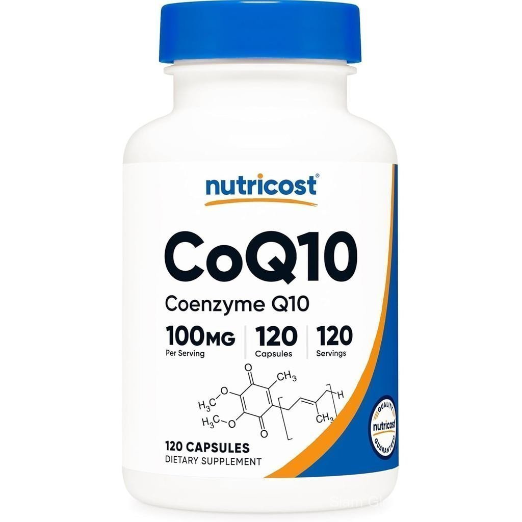 NutricotCoQ10100mg, 120 แคปซูลมังสวิรัติ, 120 เสิร์ฟ-การดูดซึมสูง, มังสวิรัติ, ไม่ใช่พันธุกรรม, โคเอ