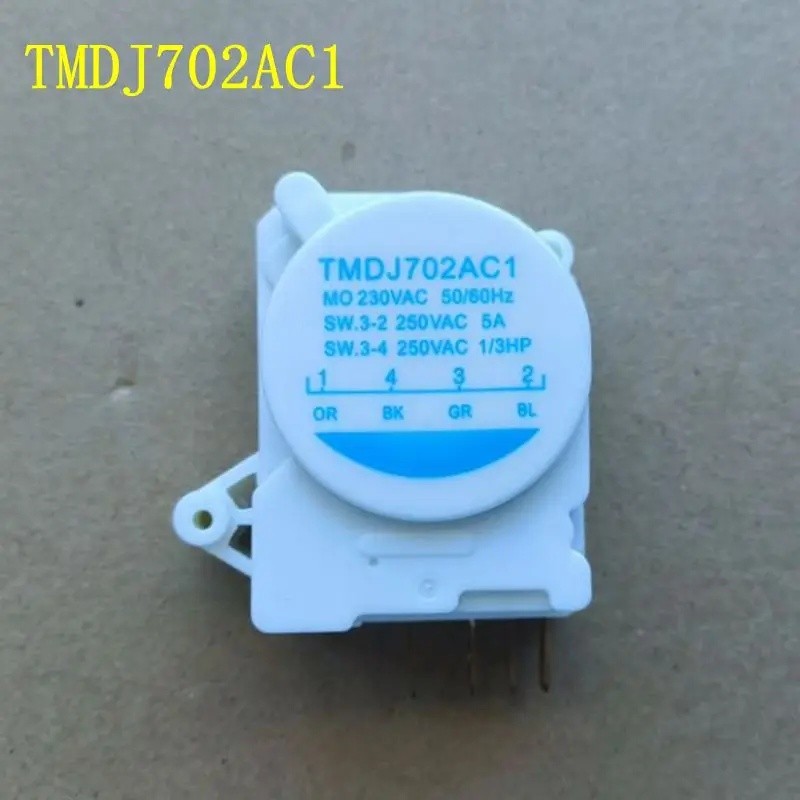TMDJ702AC1 สําหรับตัวจับเวลา/ตัวควบคุมละลายน้ําแข็งตู้เย็น TMDJ702AC1 220V 50HZ ชิ้นส่วนจับเวลาละลาย