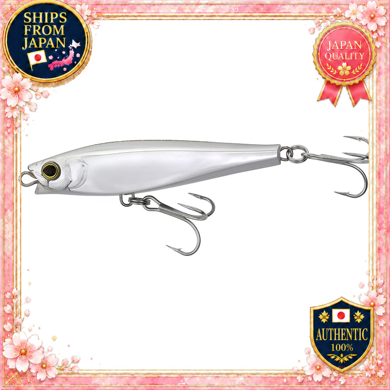YO-ZURI Hydro Monster Shot Saltwater Lure Sinking 80mm Color: White Silver