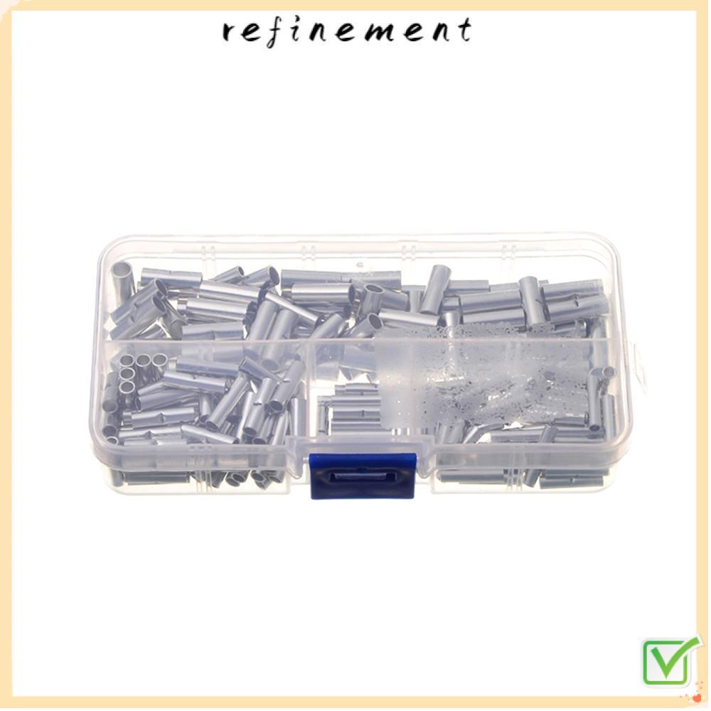 REFINEMENT 200 ชิ้น Non-ฉนวน Butt Connectors, 22-18 AWG Seamless Crimping Design Wire Ferrules, รวม 
