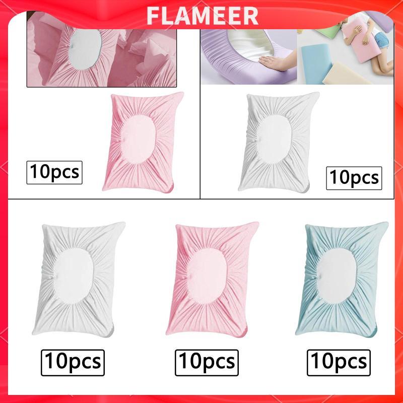 [Flameer] 10 ชิ้นปกคลุมด้วยปลอกหมอนแบบใช้แล้วทิ้งครอบคลุมหมอนอเนกประสงค์ไม่ทอแบบพกพาแบบพกพาด้วยหมอนใช้แล้วทิ้งสําหรับ