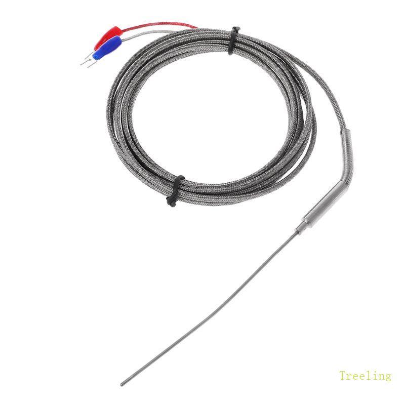 Treeling 2m K ประเภท Professional Thermocouple สแตนเลส 1 5 มม. Probe เซ็นเซอร์ควบคุมอุณหภูมิ