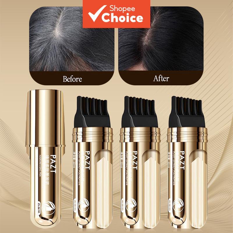 ปากกาสีผมกลิ่นดอกไม้ | สีปิดผมขาวแบบแท่ง, กันน้ํากันเหงื่อ แตะสีเติมเพียงครั้งเดียว