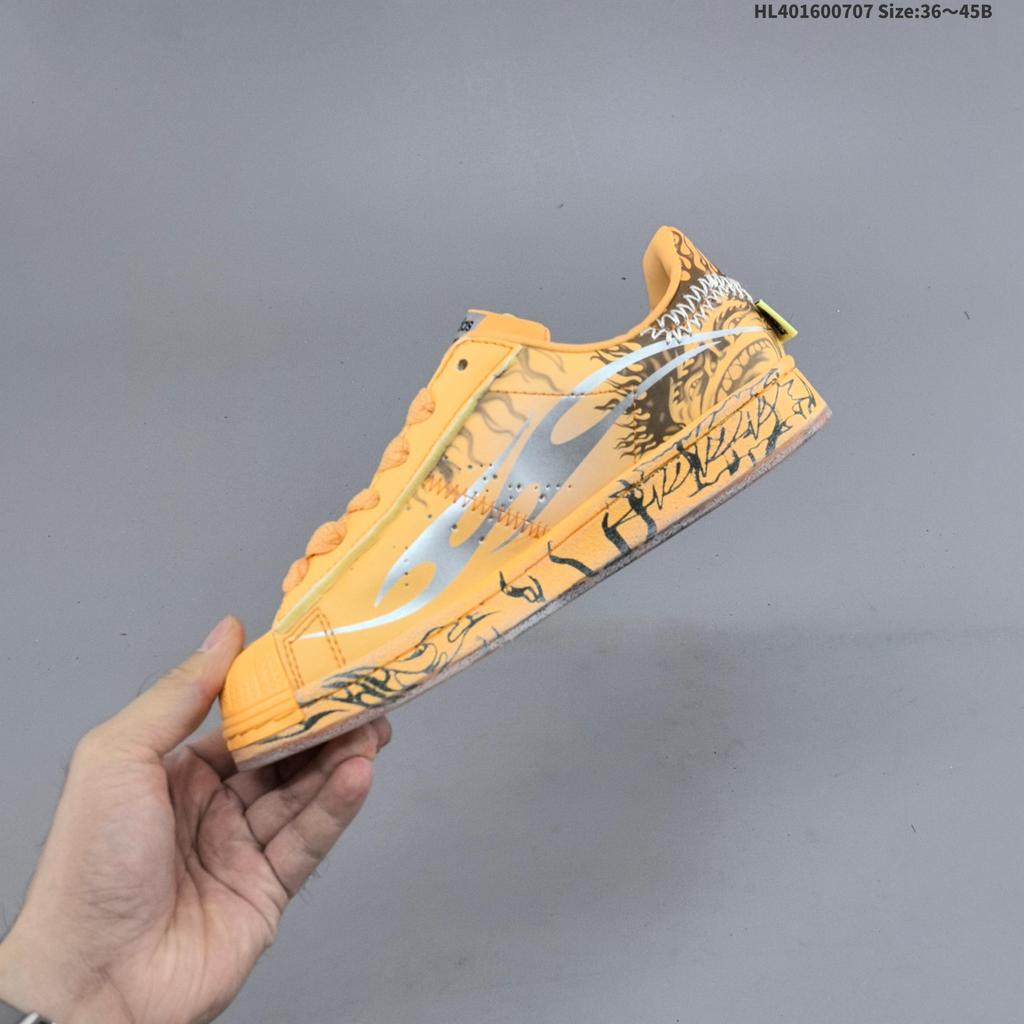 24 HUALA6 Coca-Cola X SUPERSTAR II Shell Head Series Low-top Classic อเนกประสงค์รองเท้าผ้าใบกีฬาลําล