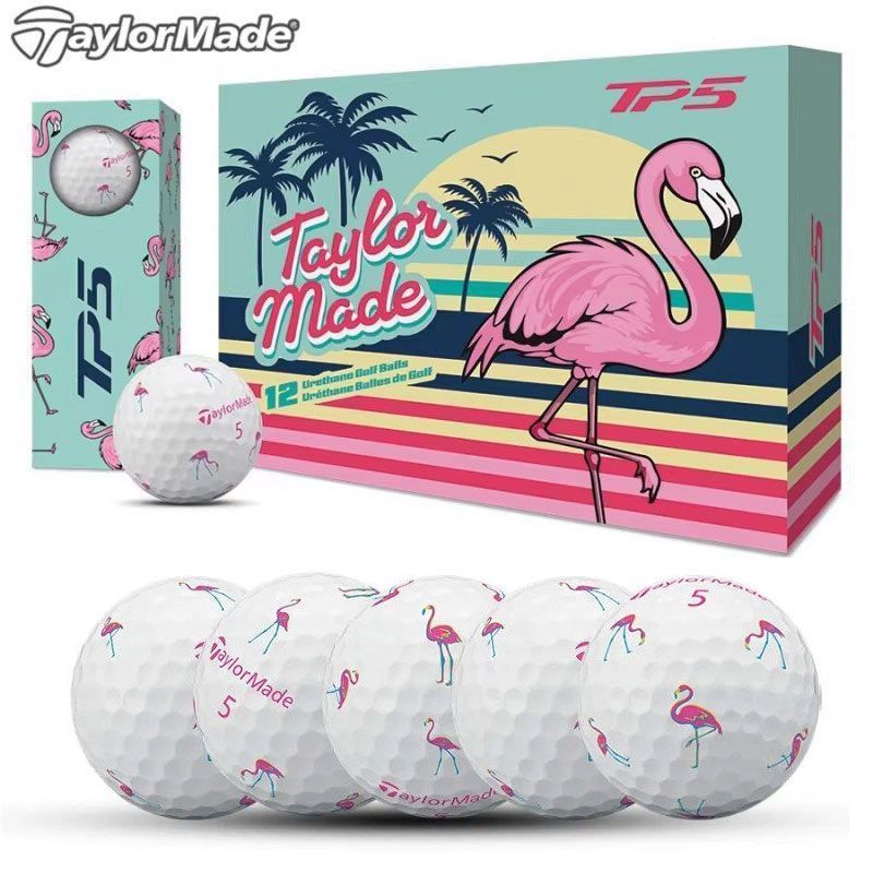 ของแท้ TaylorMade TaylorMade Golf Flamingo Flamingos TP5 Five-Layer Ball E