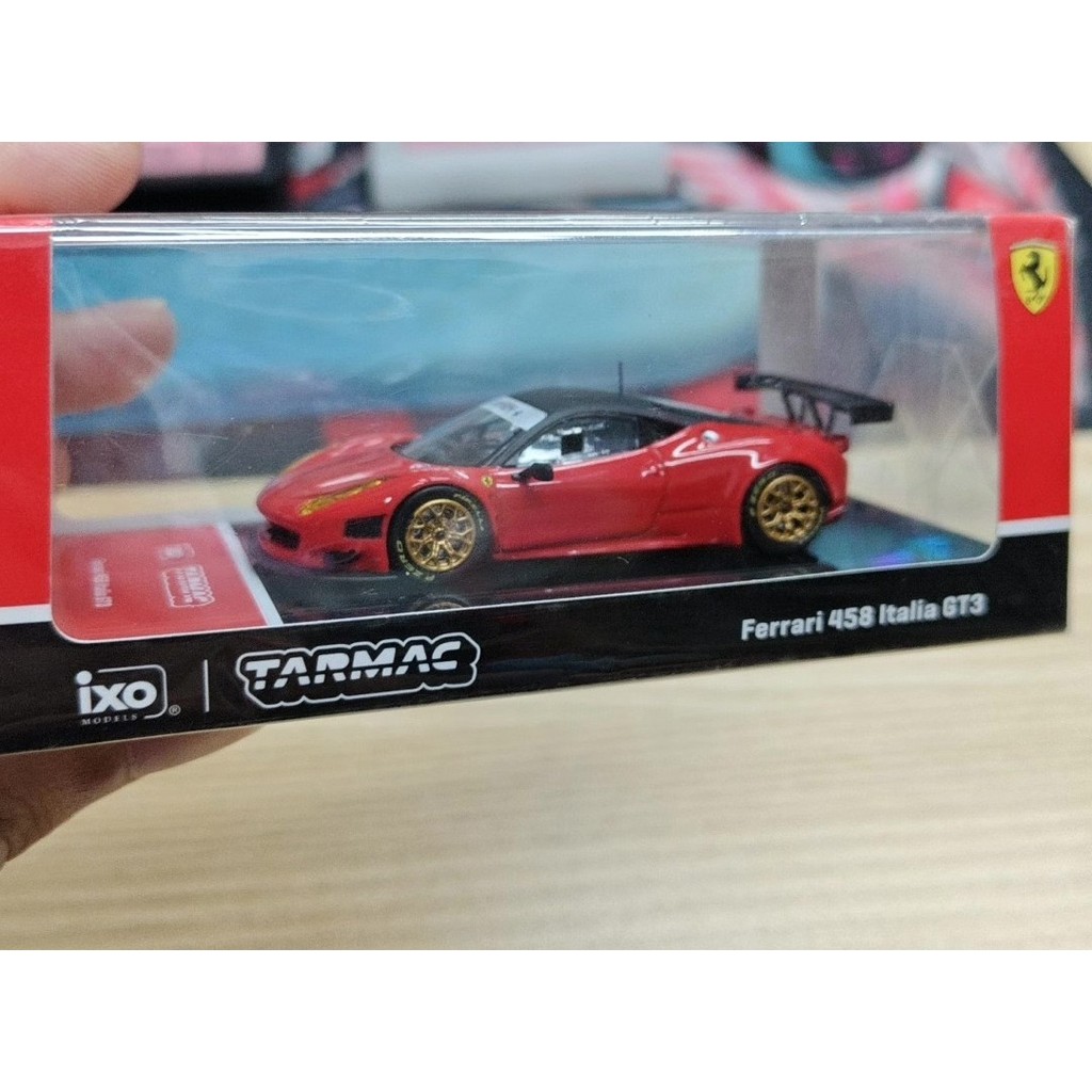 TARMAC WORKS Ferrari 458 Italia GT3 Golden Hub 1: 64 Alloy Car Model ใหม่เอี่ยมยังไม่ได้เปิดไม่มีข้อ