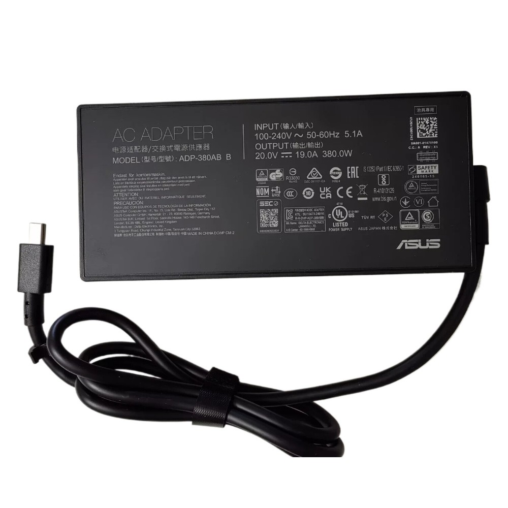 Asus ROG Strix Scar 18 (2025) G815LX G835 G835LW G835LX16 Charger 20V 19A 380W Power Adapter