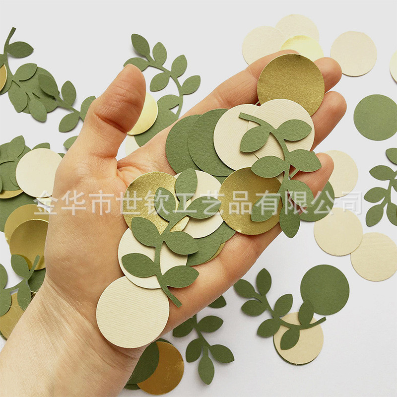 100PC Party Party Theme ตกแต่ง Confetti Desktop ตารางโยน Props Confetti ใบรอบ
