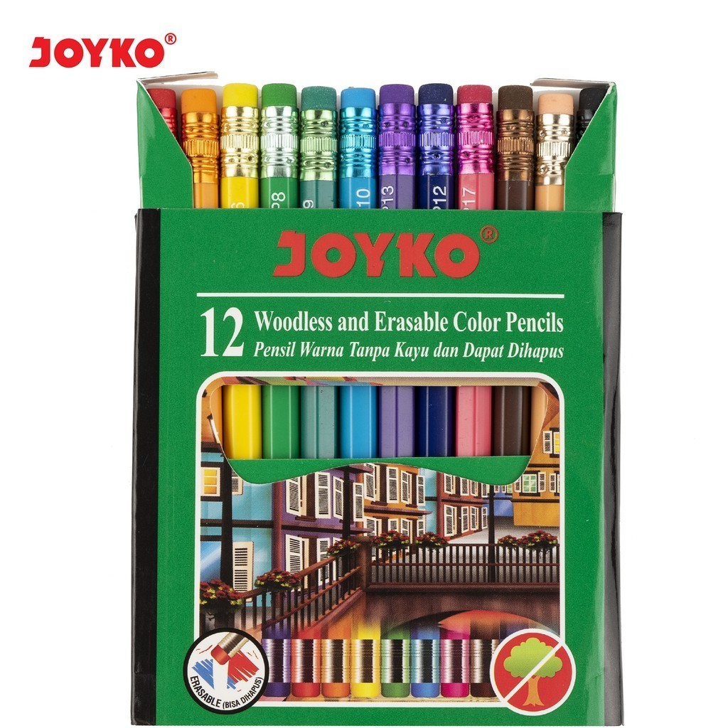 ดินสอสีลบได้ Joyko Cp-120 12 สี